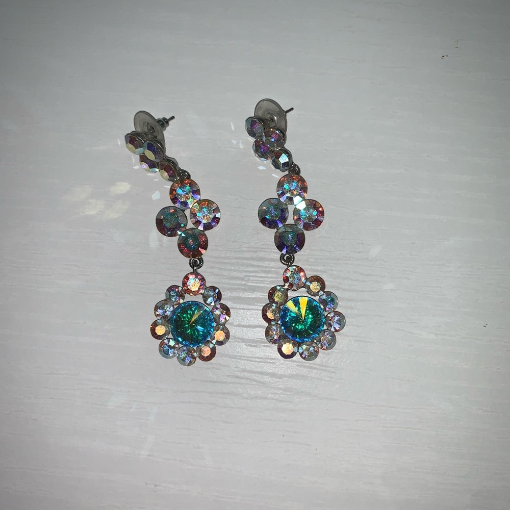 Faux diamond earrings